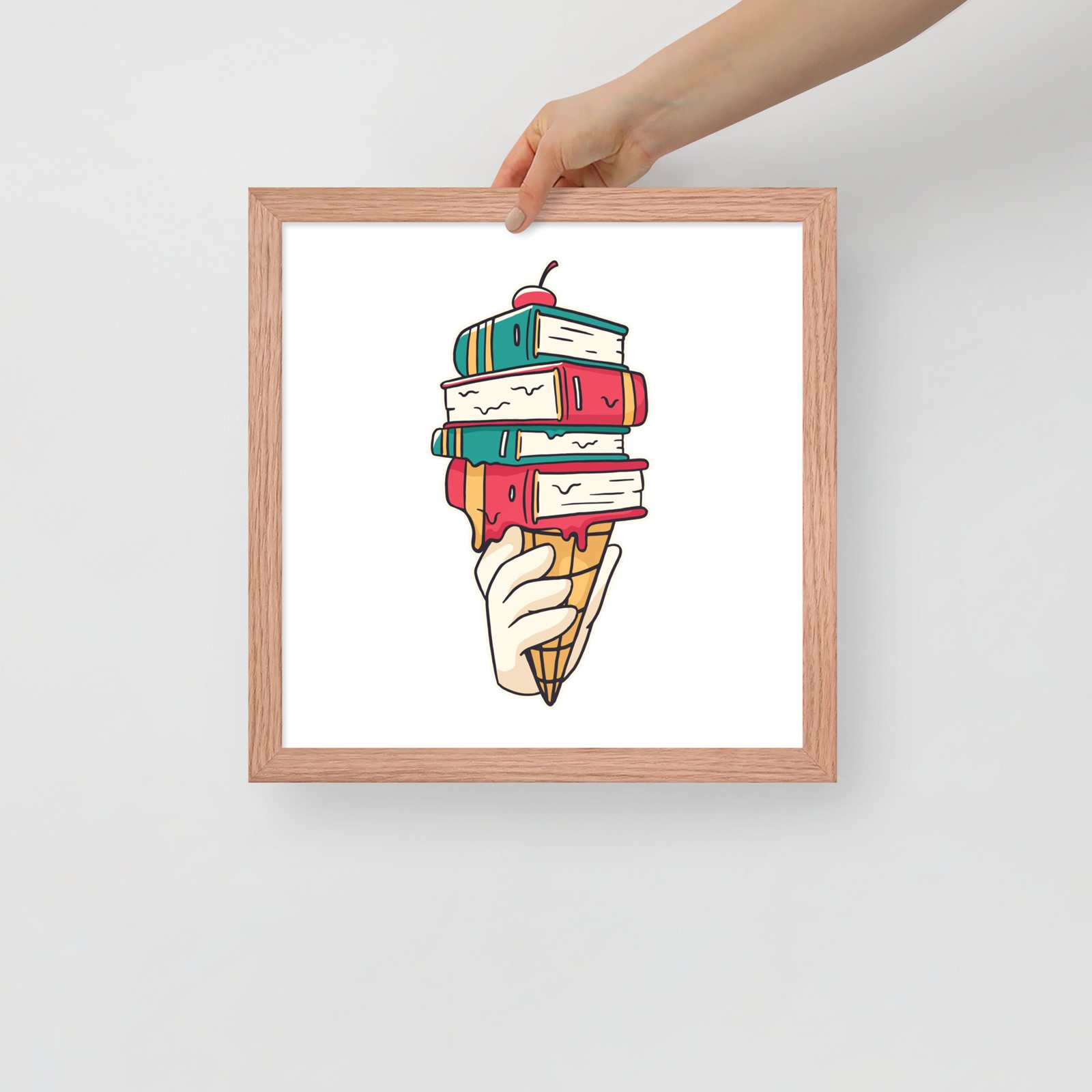 Book Ice Cream Framed Poster
